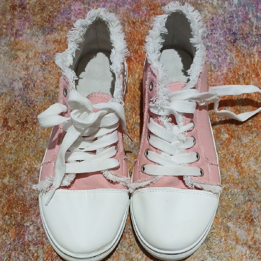 Pink and White Women's Sneakers